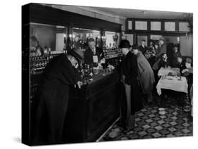 Drunk Male Patron at an Speakeasy in the Business District Protected From Police Prohibition Raids-Margaret Bourke-White-Stretched Canvas