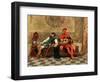 Drunk Warrior and Court Jester, Italian Painting of 19th Century-Casimiro Tomba-Framed Giclee Print