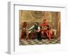 Drunk Warrior and Court Jester, Italian Painting of 19th Century-Casimiro Tomba-Framed Giclee Print