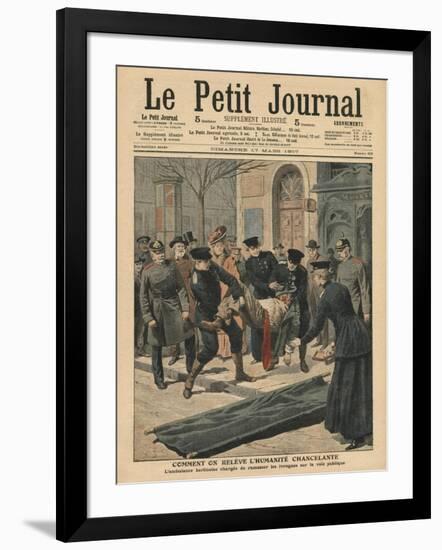 Drunkards in Berlin, Illustration from 'Le Petit Journal', Supplement Illustre, 17th March 1907-French School-Framed Giclee Print