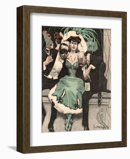 Drunken Carnival Goers-Ernst Heilemann-Framed Art Print