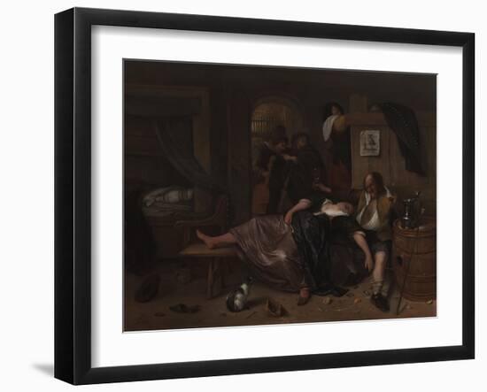 Drunken Couple-Jan Havicksz Steen-Framed Art Print