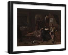 Drunken Couple-Jan Havicksz Steen-Framed Art Print