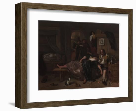 Drunken Couple-Jan Havicksz Steen-Framed Art Print