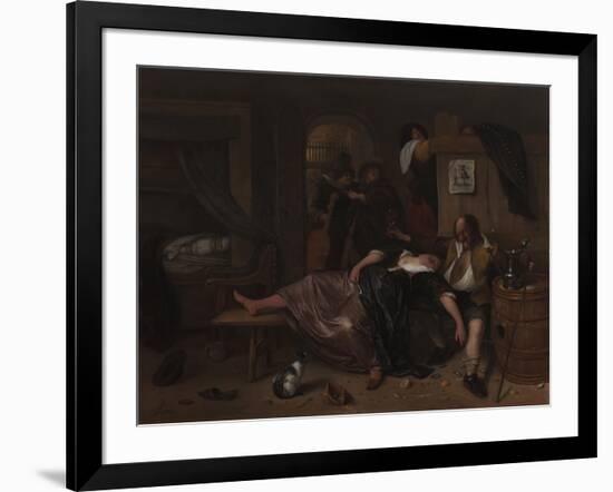 Drunken Couple-Jan Havicksz Steen-Framed Art Print