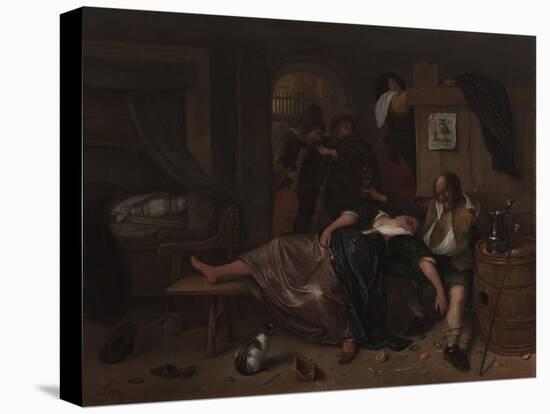 Drunken Couple-Jan Havicksz Steen-Stretched Canvas