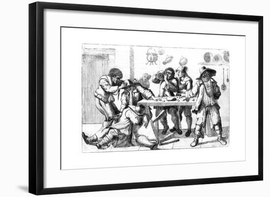 Drunken Figures, C17th Century-null-Framed Giclee Print