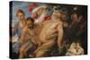 Drunken Silenus Supported by Satyrs, C.1620-Peter Paul Rubens-Stretched Canvas