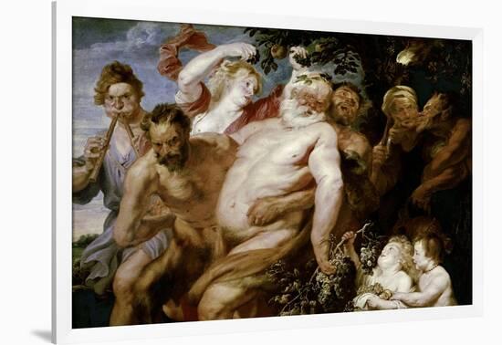 Drunken Silenus Supported by Satyrs-Sir Anthony Van Dyck-Framed Giclee Print