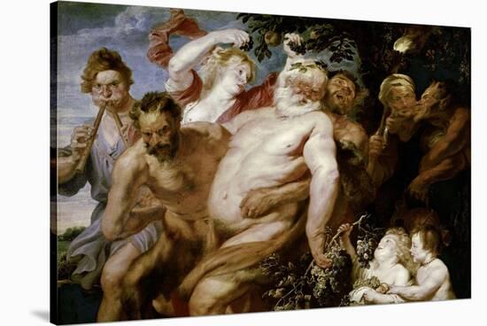 Drunken Silenus Supported by Satyrs-Sir Anthony Van Dyck-Stretched Canvas