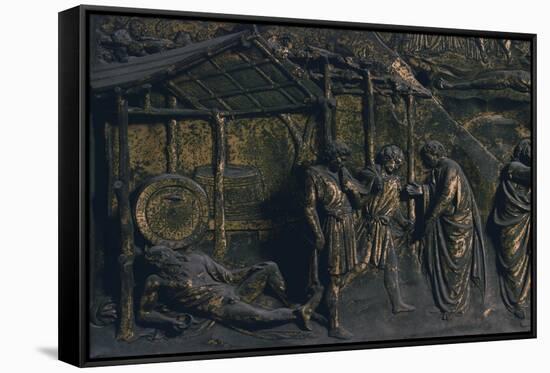 Drunkenness of Noah, Panel-Lorenzo Ghiberti-Framed Stretched Canvas