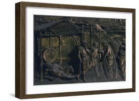 Drunkenness of Noah, Panel-Lorenzo Ghiberti-Framed Giclee Print