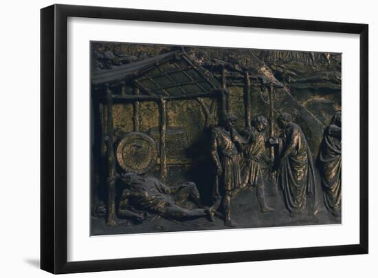 Drunkenness of Noah, Panel-Lorenzo Ghiberti-Framed Giclee Print