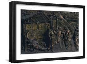 Drunkenness of Noah, Panel-Lorenzo Ghiberti-Framed Giclee Print