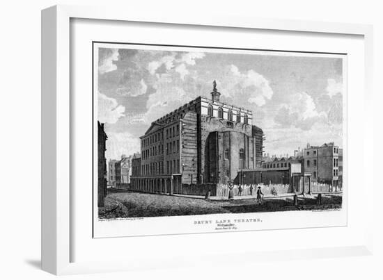 Drury Lane Theatre, Westminster, London, 19th Century-William Johnstone White-Framed Giclee Print