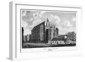 Drury Lane Theatre, Westminster, London, 19th Century-William Johnstone White-Framed Giclee Print