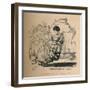 'Drusus is stabbed, and expires gracefully', 1852-John Leech-Framed Giclee Print