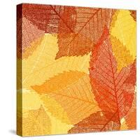 Dry Autumn Leaves Template. EPS 8 Vector File Included-Eliks-Stretched Canvas