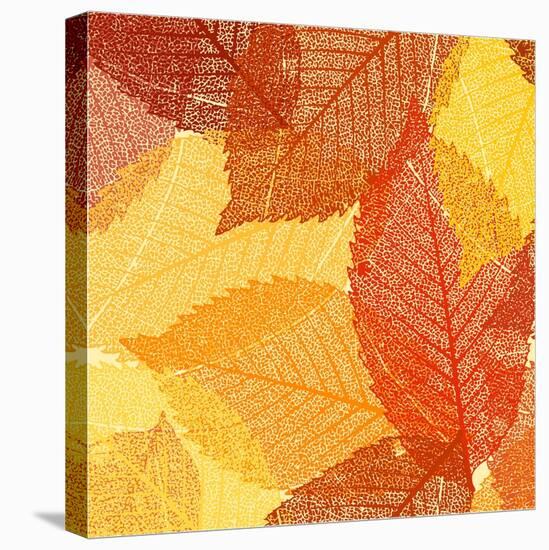 Dry Autumn Leaves Template. EPS 8 Vector File Included-Eliks-Stretched Canvas