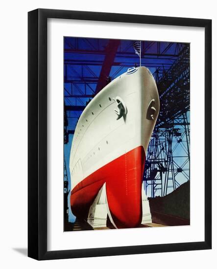 "Dry Dock," July 5, 1941-Arthur C. Radebaugh-Framed Giclee Print