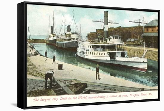 Dry Dock, Newport News, Virginia-null-Framed Stretched Canvas