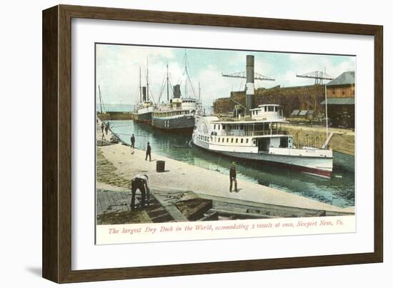 Dry Dock, Newport News, Virginia-null-Framed Art Print