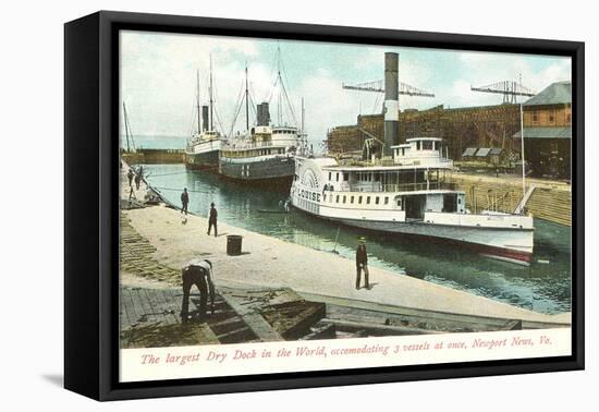 Dry Dock, Newport News, Virginia-null-Framed Stretched Canvas