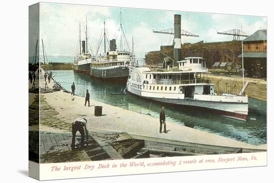 Dry Dock, Newport News, Virginia-null-Stretched Canvas