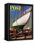 "Dry Dock," Saturday Evening Post Cover, May 25, 1946-John Atherton-Framed Stretched Canvas
