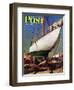 "Dry Dock," Saturday Evening Post Cover, May 25, 1946-John Atherton-Framed Giclee Print