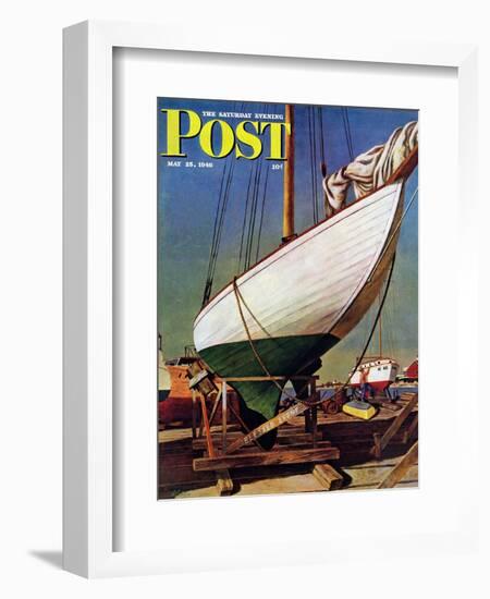 "Dry Dock," Saturday Evening Post Cover, May 25, 1946-John Atherton-Framed Giclee Print