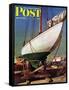 "Dry Dock," Saturday Evening Post Cover, May 25, 1946-John Atherton-Framed Stretched Canvas