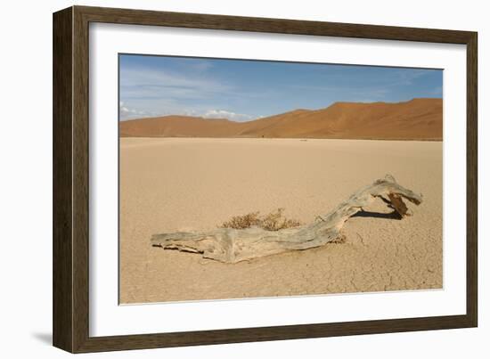 Dry Pan and Sand Dunes in the Centre of the Namib-null-Framed Photographic Print