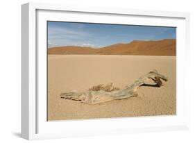 Dry Pan and Sand Dunes in the Centre of the Namib-null-Framed Photographic Print