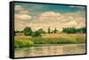 Dry Prairie by the River-Polarpx-Framed Stretched Canvas