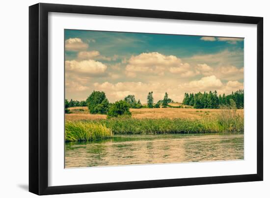 Dry Prairie by the River-Polarpx-Framed Photographic Print