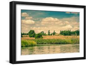 Dry Prairie by the River-Polarpx-Framed Photographic Print