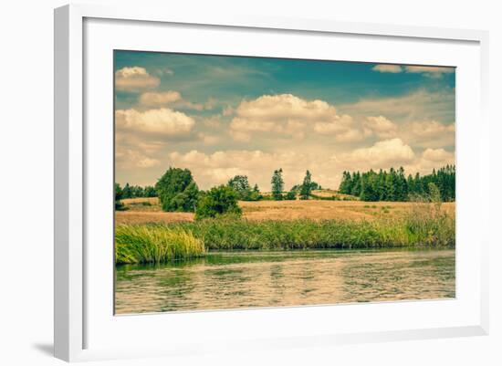 Dry Prairie by the River-Polarpx-Framed Photographic Print