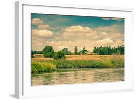 Dry Prairie by the River-Polarpx-Framed Photographic Print