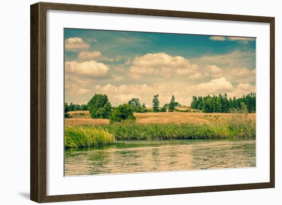 Dry Prairie by the River-Polarpx-Framed Photographic Print