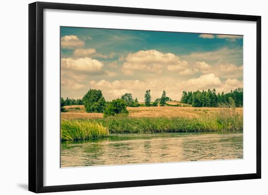 Dry Prairie by the River-Polarpx-Framed Photographic Print