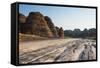 Dry River and Beehive-Like Mounds in the Purnululu National Park-Michael Runkel-Framed Stretched Canvas