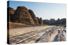 Dry River and Beehive-Like Mounds in the Purnululu National Park-Michael Runkel-Stretched Canvas