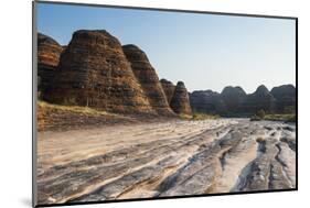 Dry River and Beehive-Like Mounds in the Purnululu National Park-Michael Runkel-Mounted Photographic Print