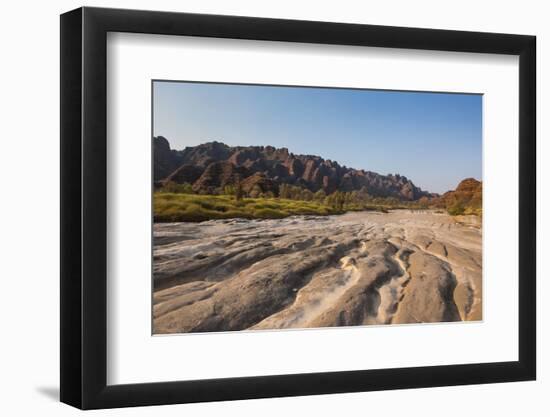 Dry River and the Beehive-Like Mounds in the Purnululu National Park-Michael Runkel-Framed Photographic Print