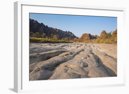 Dry River before the The Beehive-Like Mounds in the Purnululu National Park-Michael Runkel-Framed Photographic Print