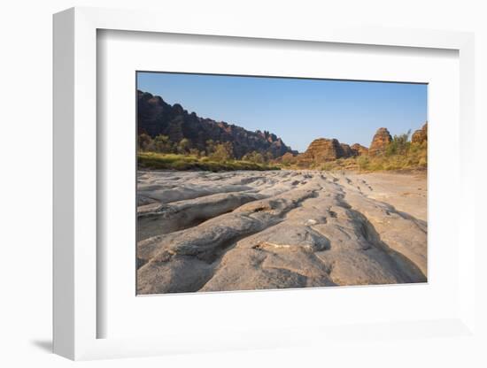 Dry River before the The Beehive-Like Mounds in the Purnululu National Park-Michael Runkel-Framed Photographic Print