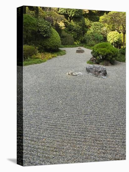 Dry Stone Garden in Hokoku-Ji Temple,Kamakura City, Honshu Island, Japan-Kober Christian-Stretched Canvas