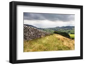 Dry Stone Wall and Public Footpath in Crummack Dale, Yorkshire, England, United Kingdom, Europe-Mark Sunderland-Framed Photographic Print