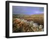 Dry Stone Wall, Autumnal Scene Near Haytor, Dartmoor National Park, Devon, England, UK, Europe-Lee Frost-Framed Photographic Print